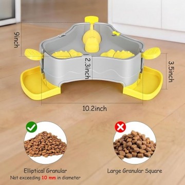 Dooee Pet Toy Interactive 3 in 1 Feeder Grey